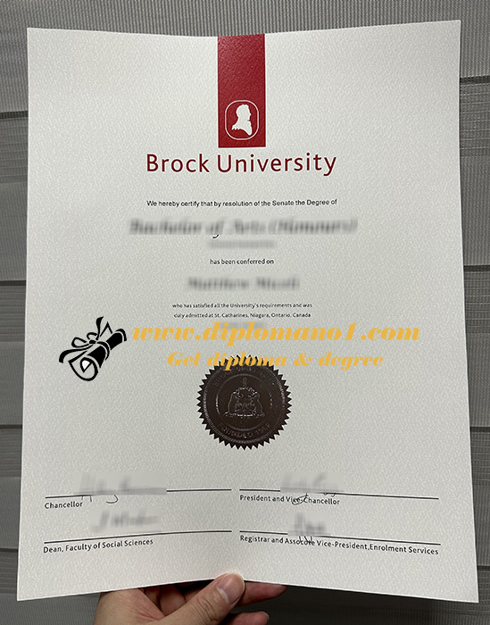 Brock University diploma