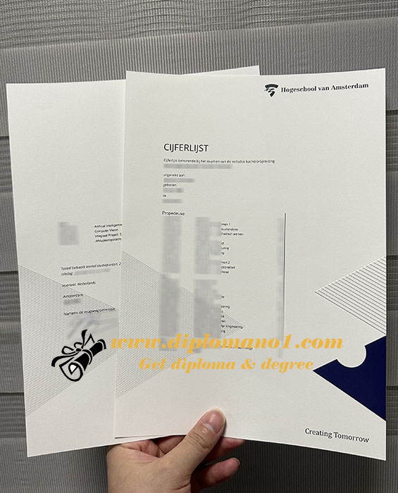 Hogeschool van Amsterdam transcript