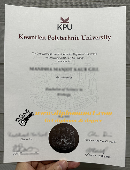 Kwantlen Polytechnic University diploma
