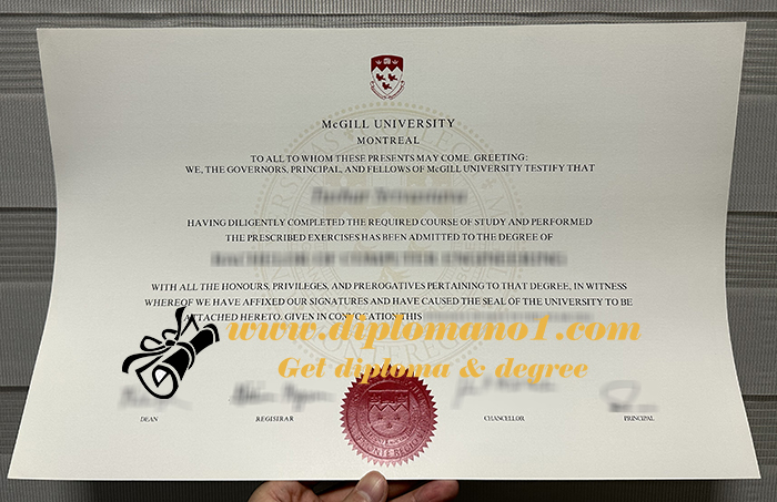 McGill University diploma