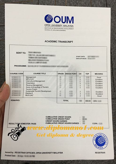 Open University Malaysia transcript