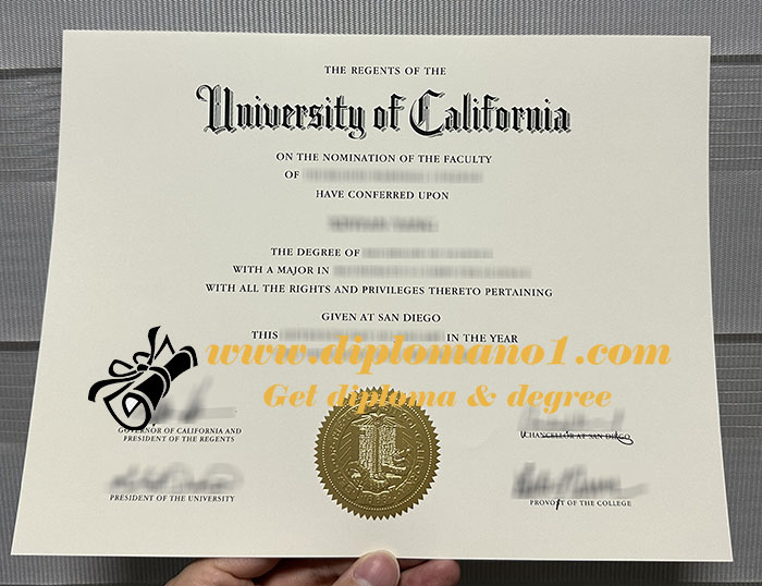 UC San Diego diploma