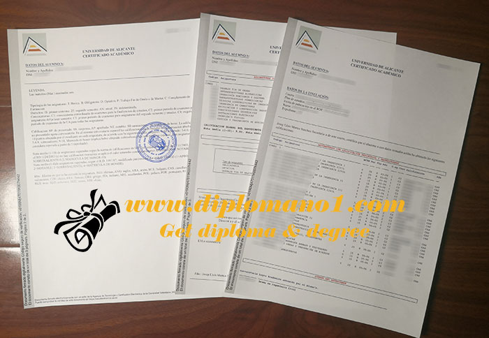 Universidad de Alicante transcript
