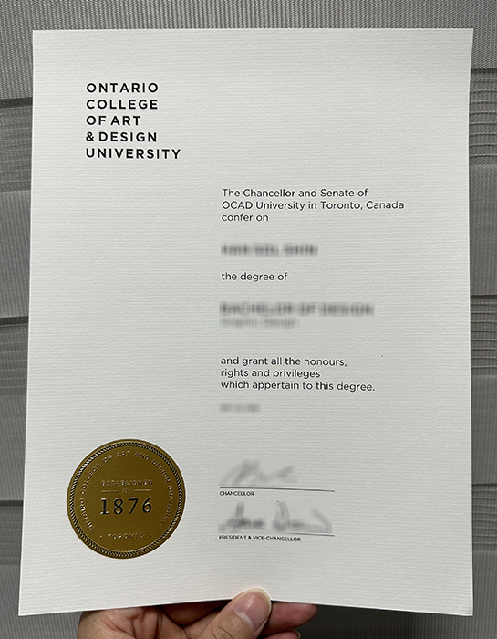 OCAD University diploma