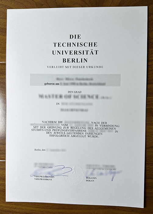 Technische Universität Berlin diploma