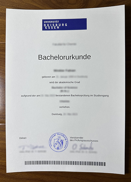 Universität Duisburg-Essen diploma